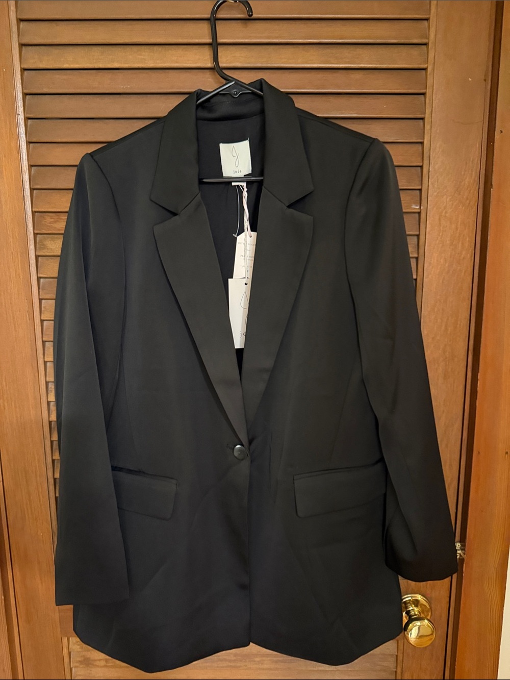 Joie Black Single-Button Tailored Blazer